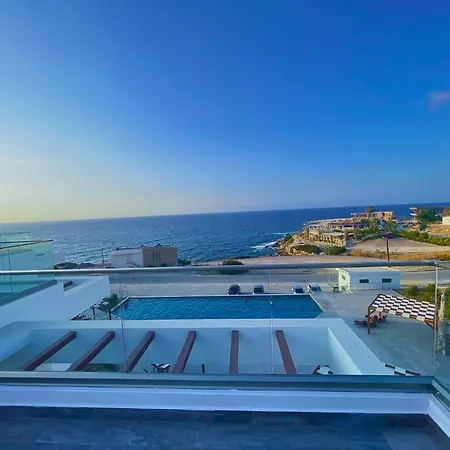 Apartman Azure Pearl Oceanfront Loft Spacious Rooftop Terrace Pool Ájosz Nikólaosz